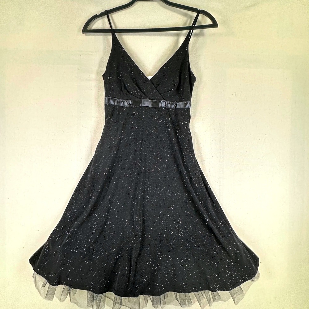 Vintage Y2K Black Babydoll Mini Dress XS Homecoming Whimsygoth Dark Fairycoree